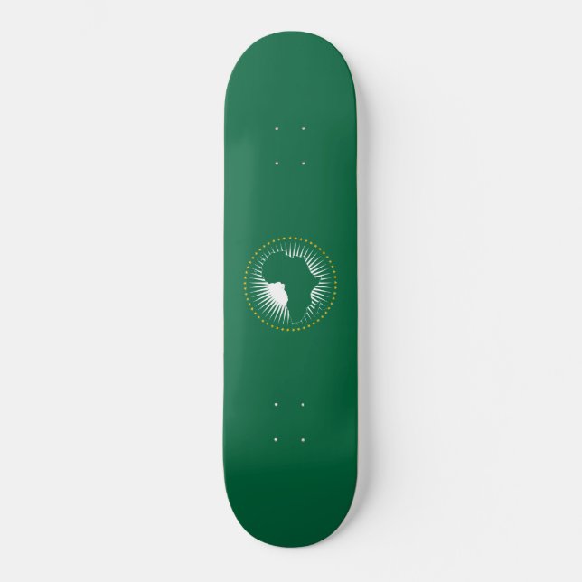 Skateboard Bandera de la Unión Africana (África) (Panafrica) (Anverso)