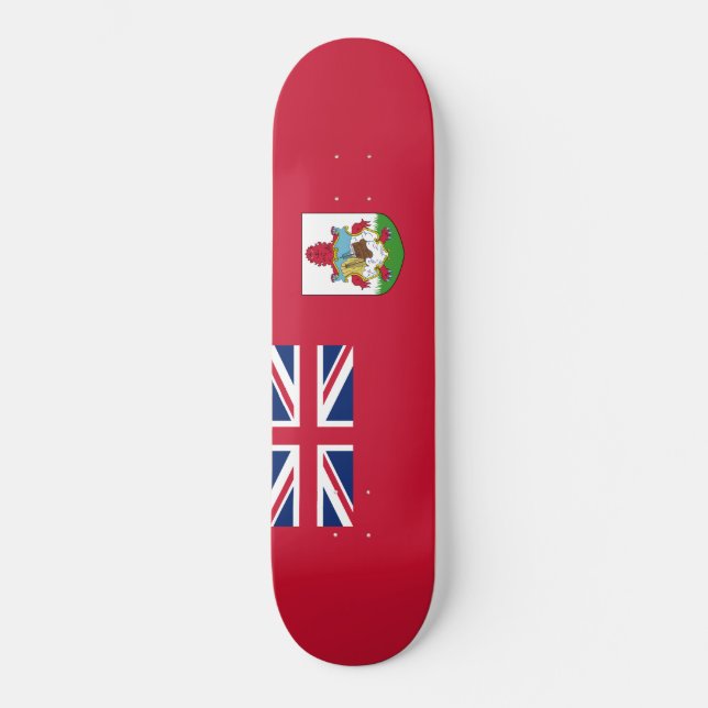 Skateboard Bandera de las Bermudas (Bermudas) (Islas del Cari (Anverso)