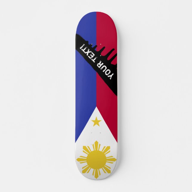 Skateboard Bandera de las Filipinas (Anverso )