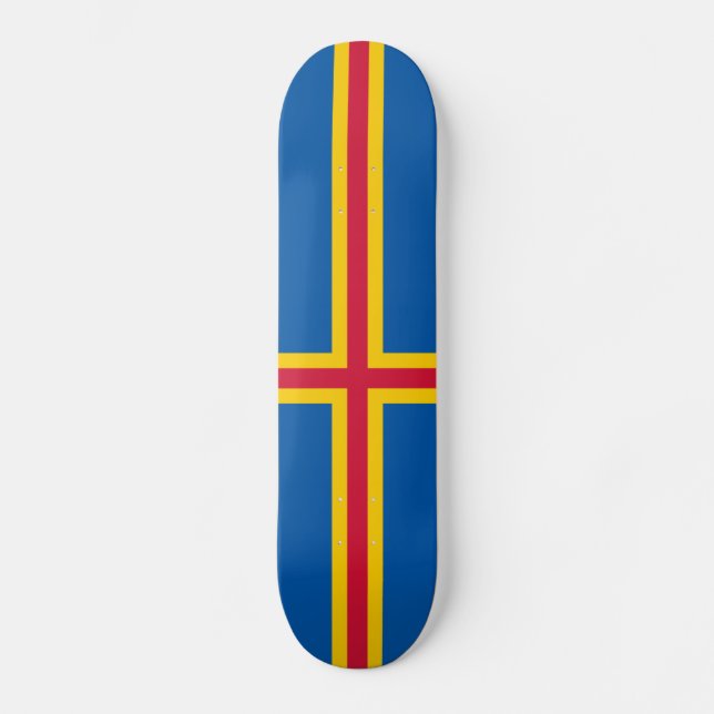 Skateboard Bandera de las Islas Åland (Anverso)