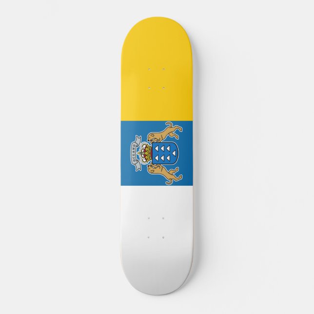 Skateboard Bandera de las Islas Canarias (Canarias) (Canarias (Anverso)