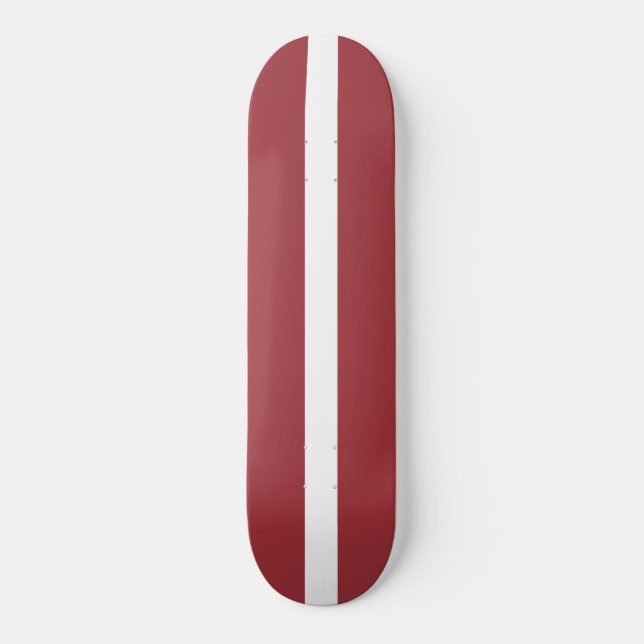 Skateboard Bandera de Letonia (Letonia) (Anverso)