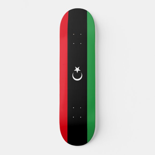 Skateboard Bandera de Libia (Anverso)