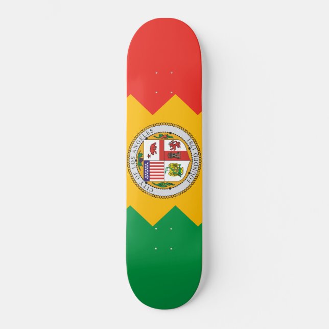 Skateboard Bandera de Los Ángeles (California, Estados Unidos (Anverso)