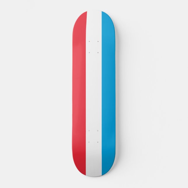 Skateboard Bandera de Luxemburgo (Anverso)