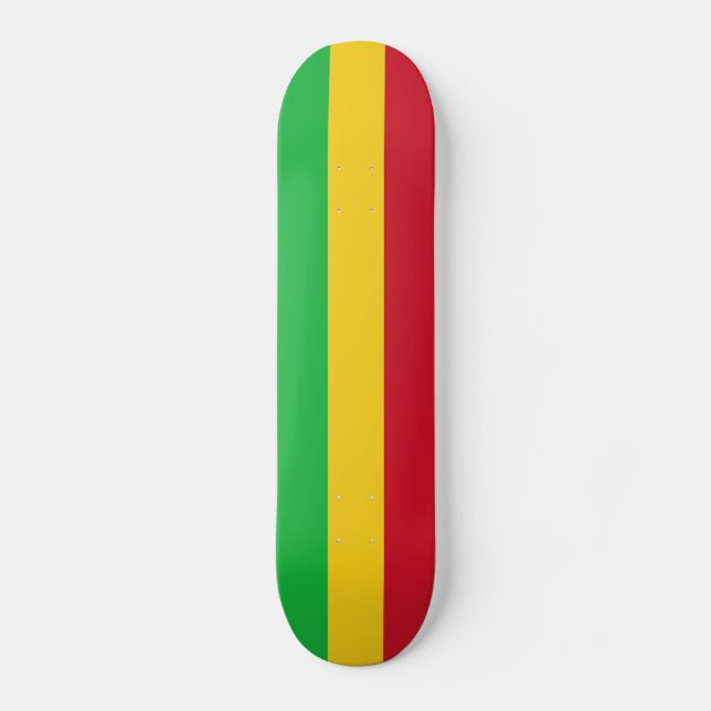 Skateboard Bandera de Malí (Anverso)