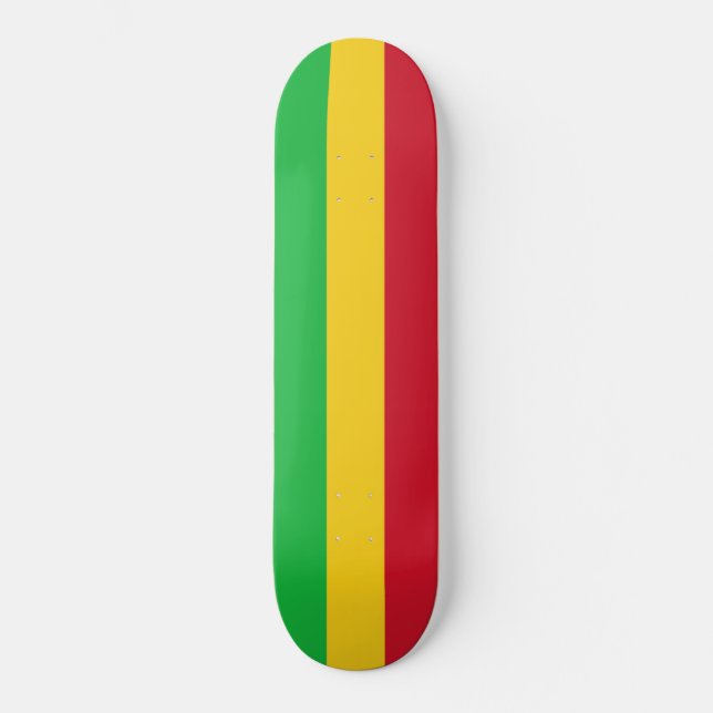 Skateboard Bandera de Mali (Anverso)
