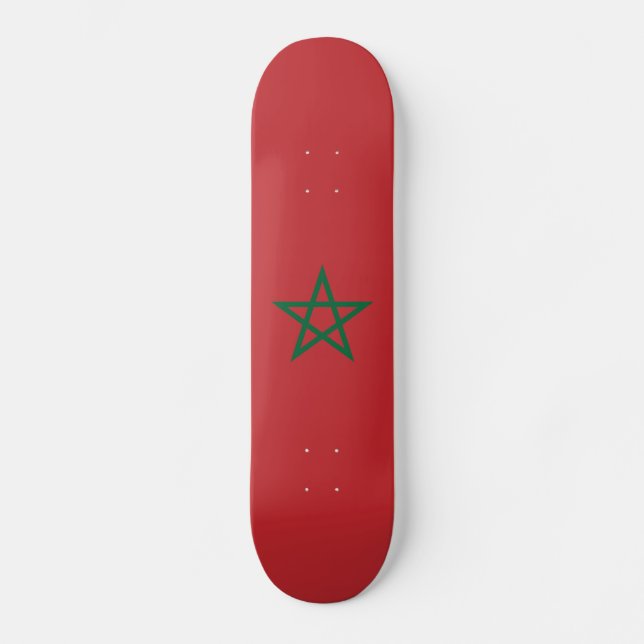 Skateboard Bandera de Marruecos (Anverso)