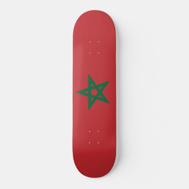 Skateboard Bandera de Marruecos (Anverso)