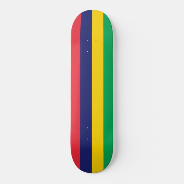 Skateboard Bandera de Mauricio (Anverso)