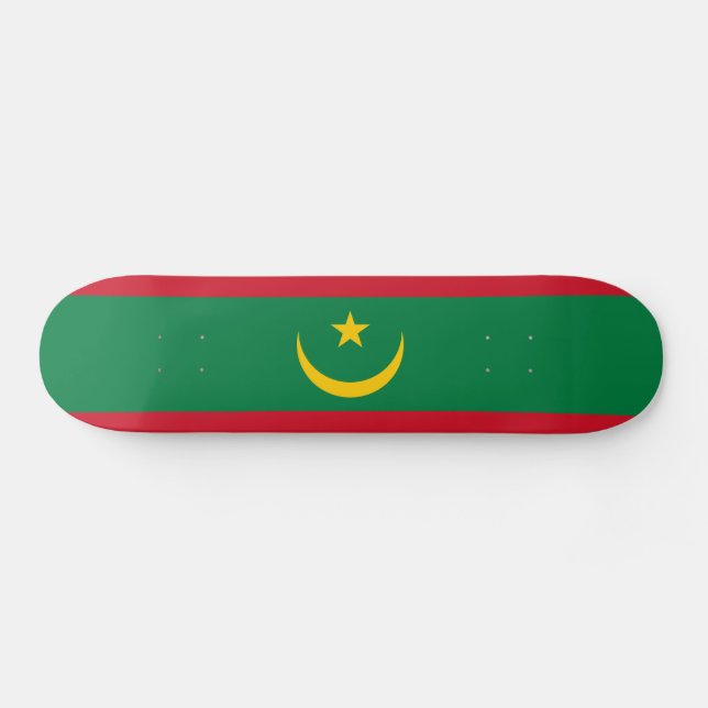 Skateboard Bandera de Mauritania (Horz)