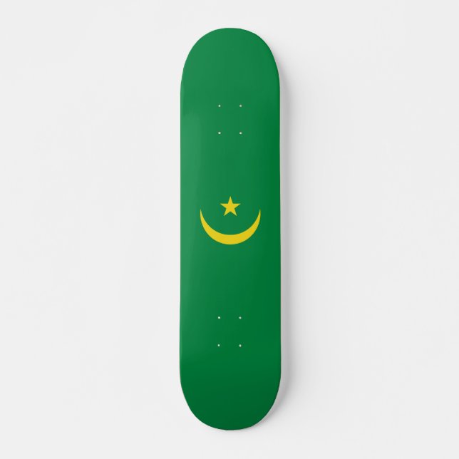 Skateboard Bandera de Mauritania (Anverso )