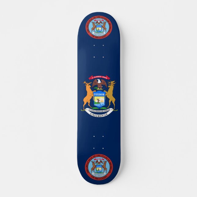 Skateboard Bandera de Michigan (Anverso )