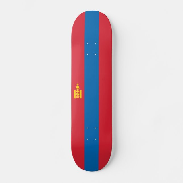 Skateboard Bandera de Mongolia (Anverso)