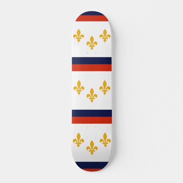 Skateboard Bandera de New Orleans, Luisiana (Anverso )