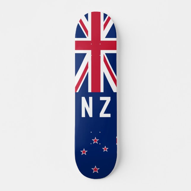 Skateboard Bandera de Nueva Zelanda - Estilizada (Anverso )