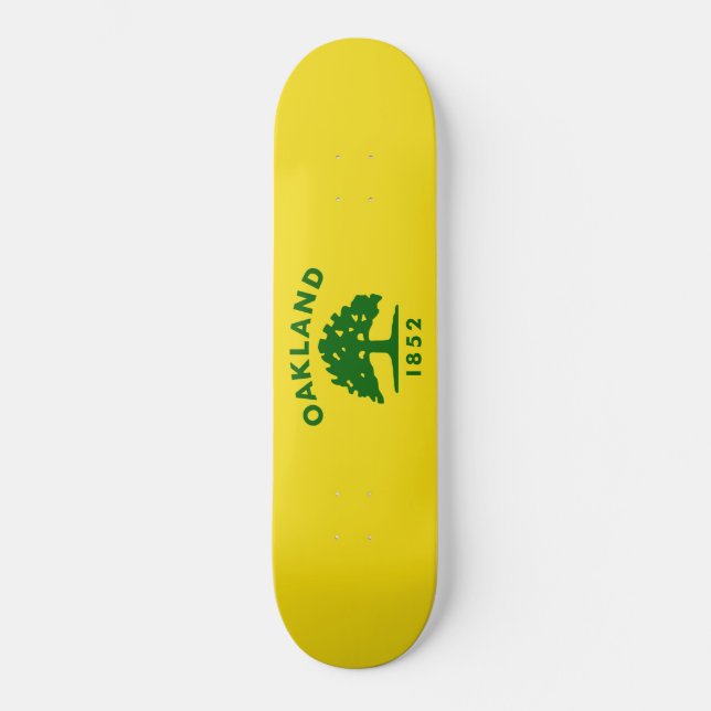 Skateboard Bandera de Oakland (California) (Anverso)