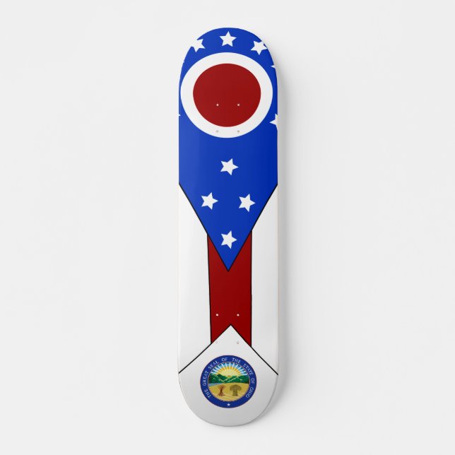 Skateboard Bandera de Ohio (Anverso )