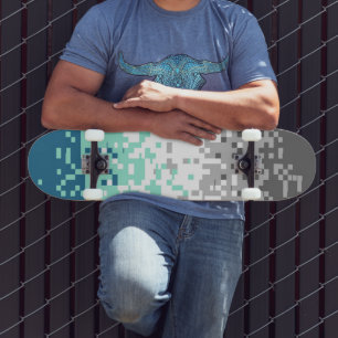 Skateboard Bandera de orgullo abstracto pixelado trippy frayr