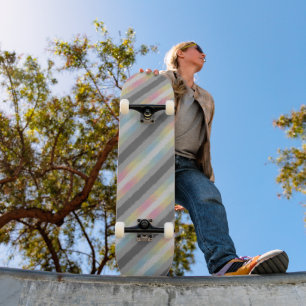 Skateboard Bandera de Orgullo Demifluid Abstracta Boho Trippy