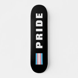 Skateboard Bandera de orgullo transgénero arcoíris de texto p