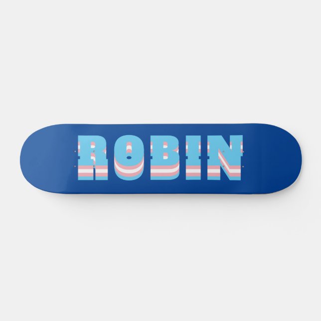 Skateboard Bandera de orgullo transgénero arcoíris LGBTQ con  (Horz)