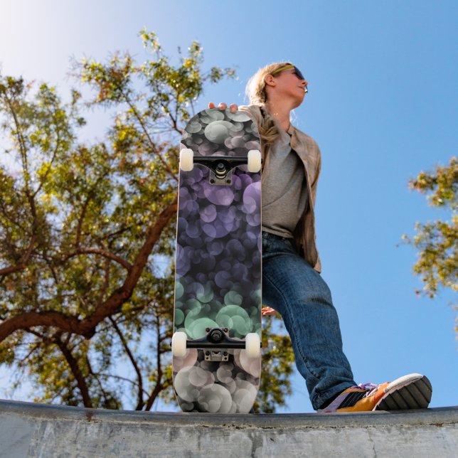 Skateboard Bandera de orgullo Uingender Groovy Boho Burbujas  (Exterior 1)