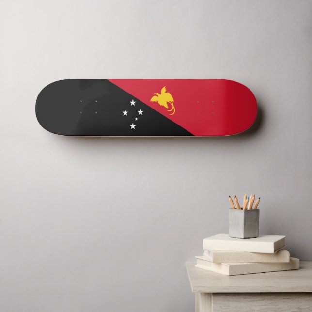 Skateboard Bandera de Papúa Nueva Guinea (Arte de pared (horz))