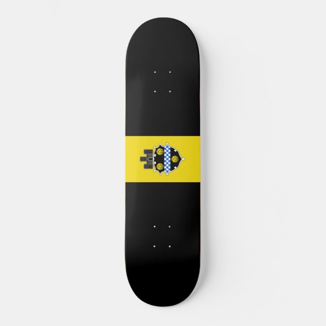 Skateboard Bandera de Pittsburgh (Pennsylvania) (Anverso)