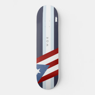 Skateboard Bandera de Puerto Rico Personalizada