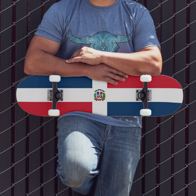 Skateboard Bandera de República Dominicana (Exterior 3)