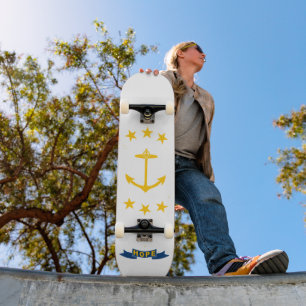Skateboard Bandera de Rhode Island