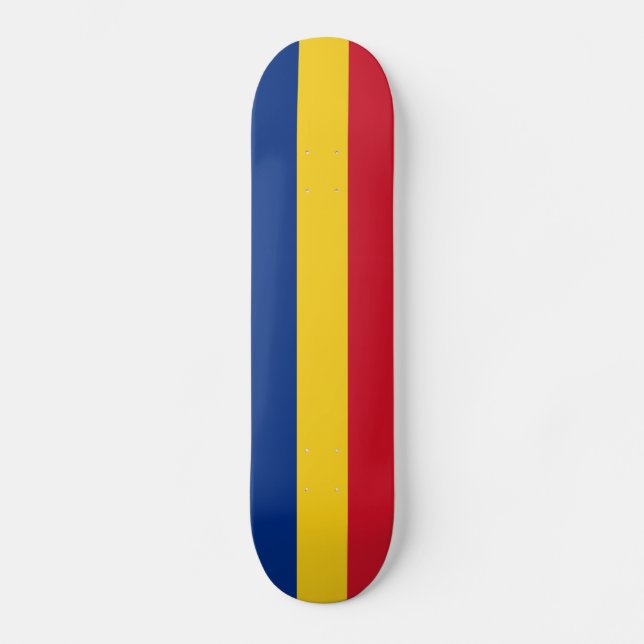Skateboard Bandera de Rumania (Anverso)
