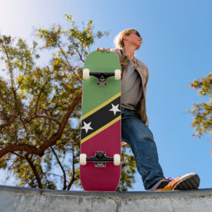 Skateboard Bandera de Saint Kitts y Nevis