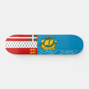 Skateboard Bandera de Saint Pierre y Miquelon