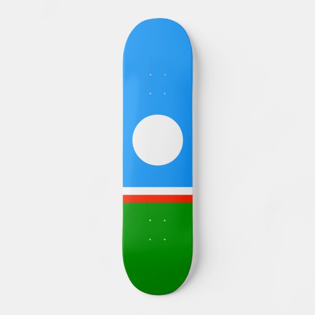 Skateboard Bandera de Sakha (Anverso)