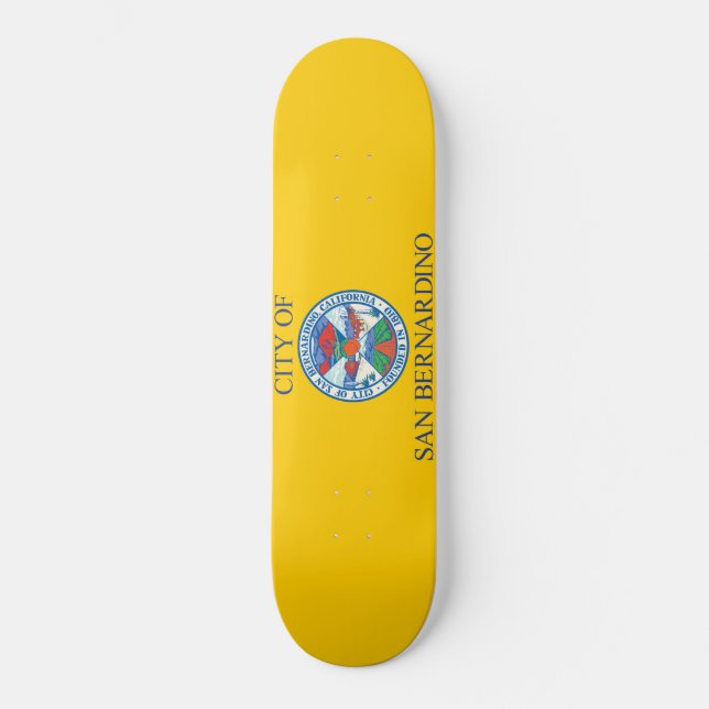 Skateboard Bandera de San Bernardino (California) (Anverso)