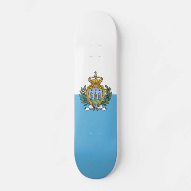 Skateboard Bandera de San Marino (Anverso)