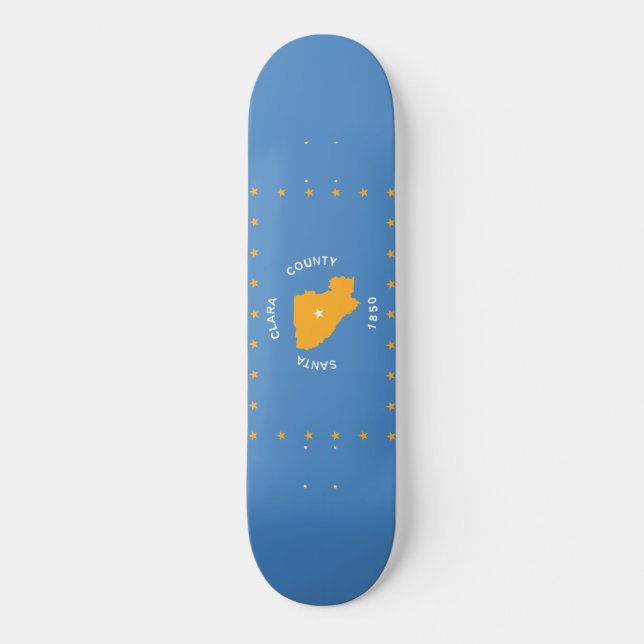 Skateboard Bandera de Santa Clara (condado de Estados Unidos, (Anverso)