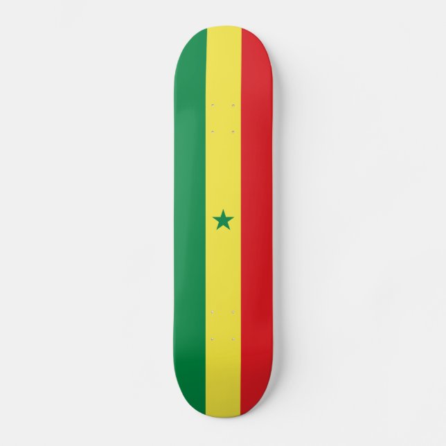 Skateboard Bandera de Senegal (Anverso)