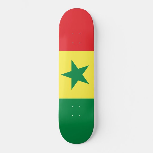 Skateboard Bandera de Senegal (Anverso)