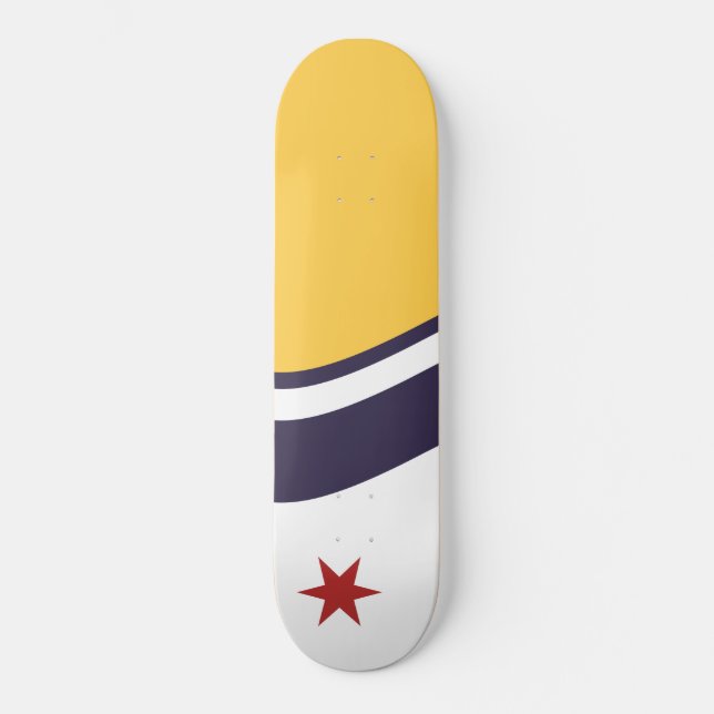 Skateboard Bandera de South Bend (Indiana) (Anverso)