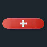 Skateboard Bandera de Suiza<br><div class="desc">Bandera patriótica de Suiza.</div>