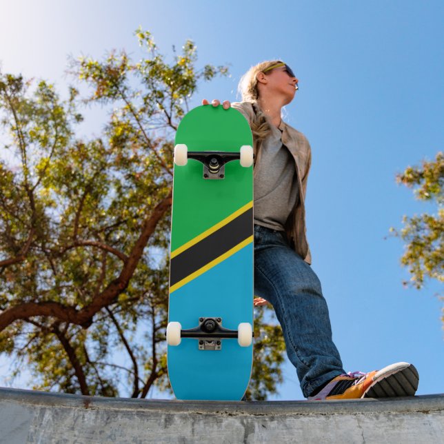 Skateboard Bandera de Tanzania (Exterior 1)