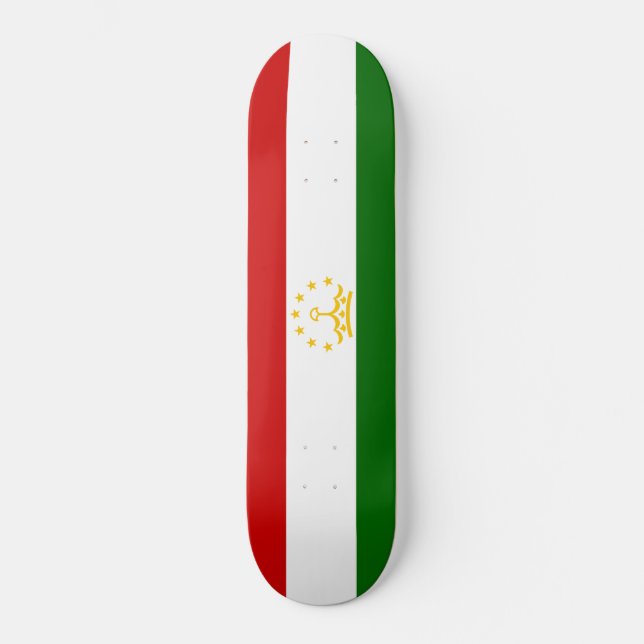 Skateboard Bandera de Tayikistán (tayiko) (República de Tayik (Anverso)