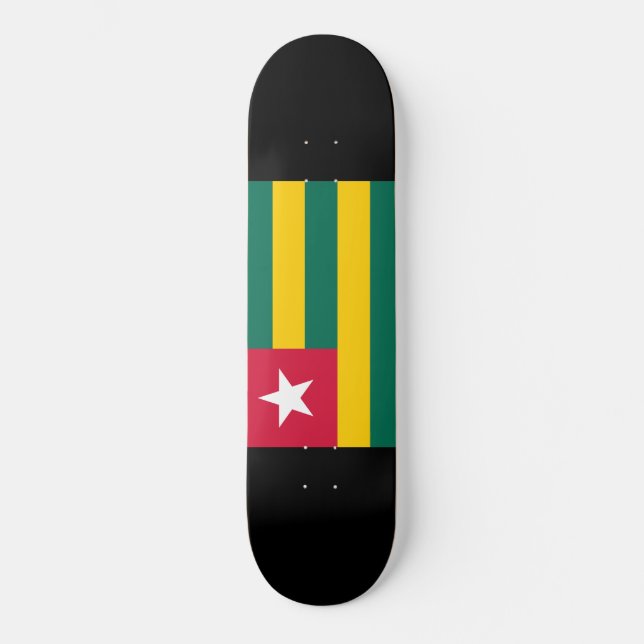 Skateboard Bandera de Togo (Anverso)