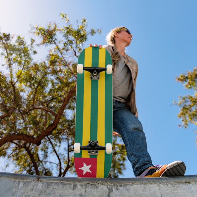 Skateboard Bandera de Togo (Exterior 1)