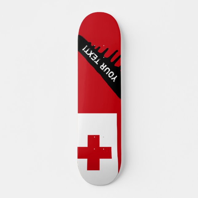 Skateboard Bandera de Tonga (Anverso )