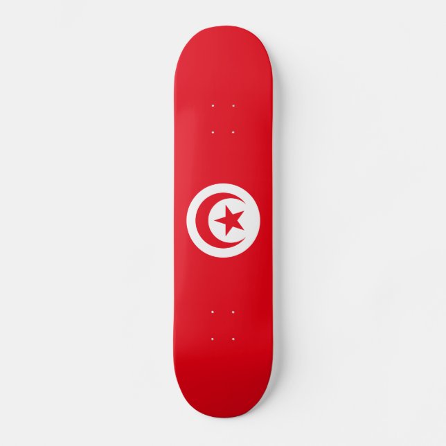 Skateboard Bandera de Túnez (Anverso)