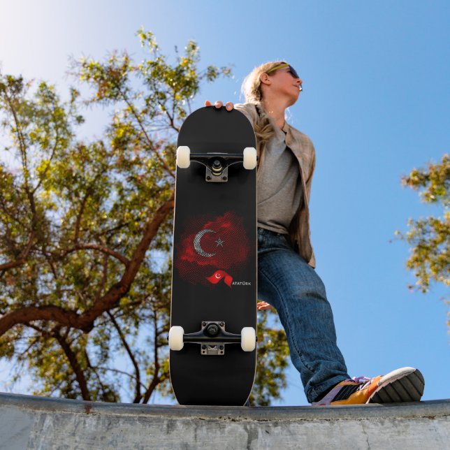 Skateboard Bandera de Turquía (Exterior 1)